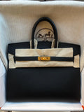 Birkin 25 Noir Epsom Sellier GHW