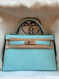 Mini Kelly Blue Zephyr Epsom PHW