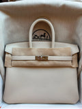 Birkin 25 Craie Togo PHW