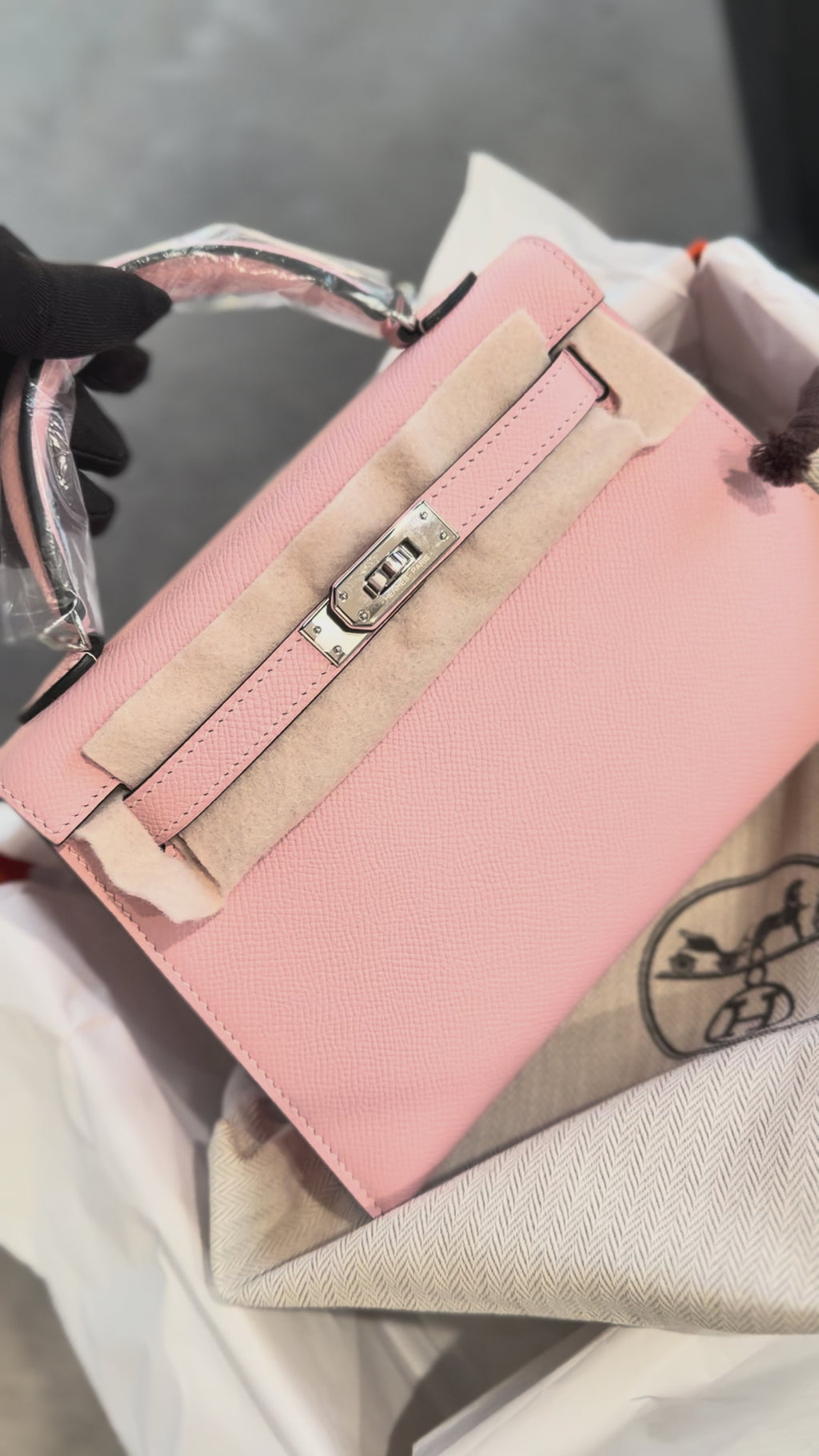 Epsom Mini Kelly Pink handbag