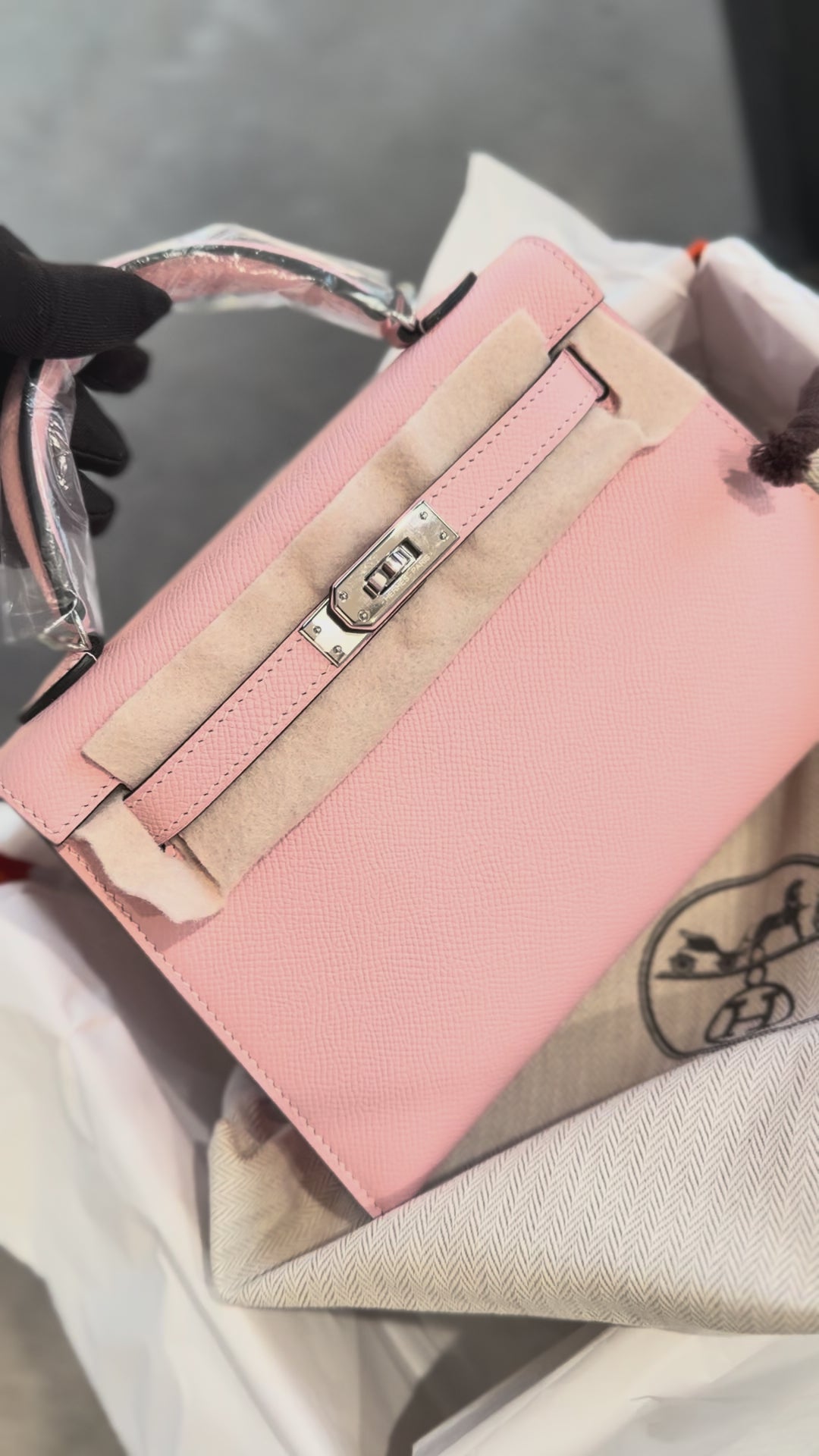 Epsom Mini Kelly Pink handbag